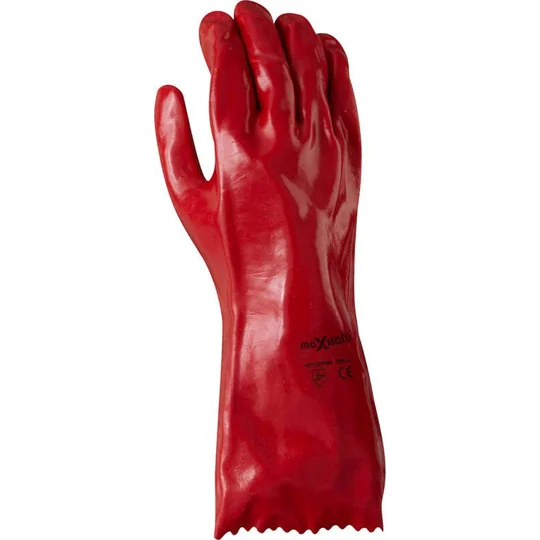 Red PVC Gauntlet - 35cm (12 Pair)