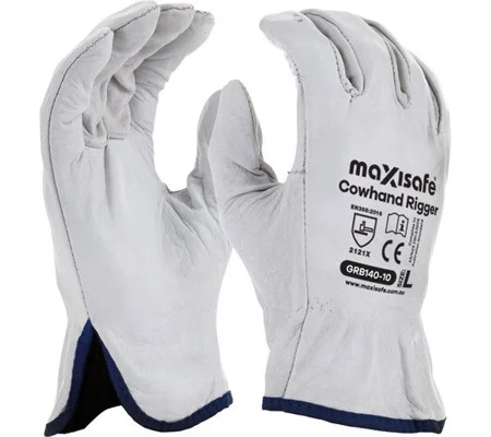 Maxisafe Natural Full-Grain Leather Rigger Glove (12 Pair)