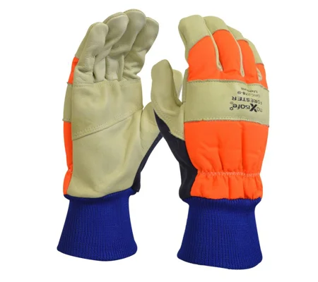 Forestry Premium Cow Grain Chainsaw Gloves