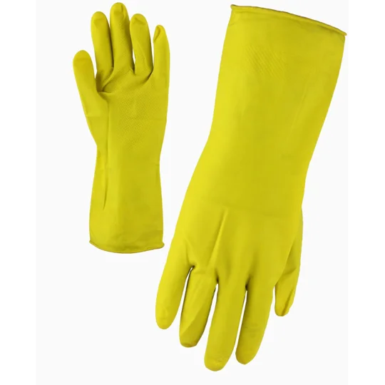 Yellow Latex Flock Lined Glove (144 Pair)
