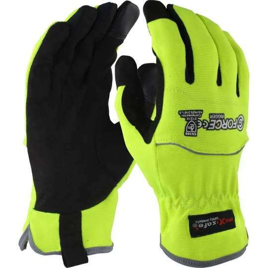 G-Force HiVis Synthetic Riggers Gloves (6 pair)