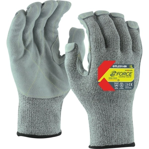G-Force Leather Palm, Cut Resistant D Glove (12 pair)