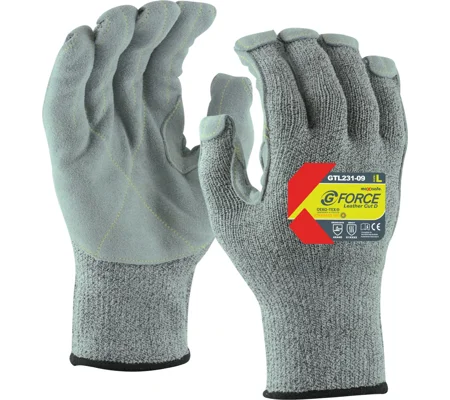 G-Force Leather Palm, Cut Resistant D Glove (12 pair)
