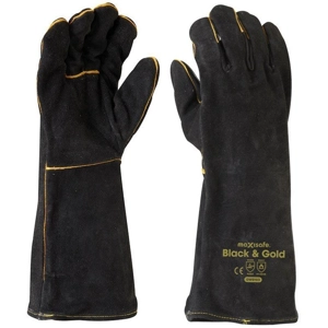 Black & Gold Welders Gauntlet (12 Pair)