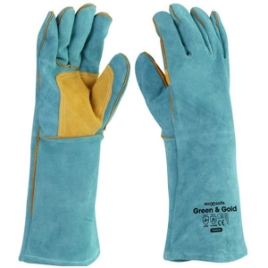 Green & Gold Welders Gauntlet (12 Pair)