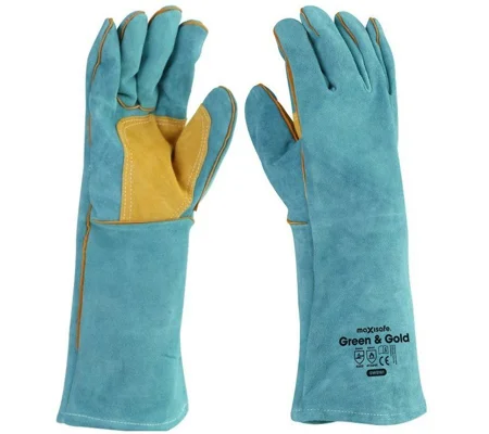 Green & Gold Welders Gauntlet (12 Pair)