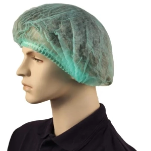 Cap Beret Hairnet Crimped Green 21