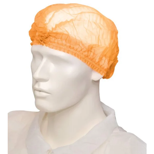 Cap Beret Hairnet Crimped Orange 21"