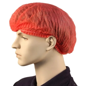Cap Beret Hairnet Crimped Red 21