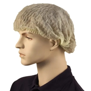 Cap Beret Hairnet Crimped Yellow 21