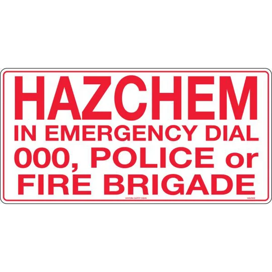 Hazchem Signs