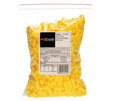 MaxiPlug Uncorded Earplugs - Class 5, 26dB Refill Bag 300 Pair
