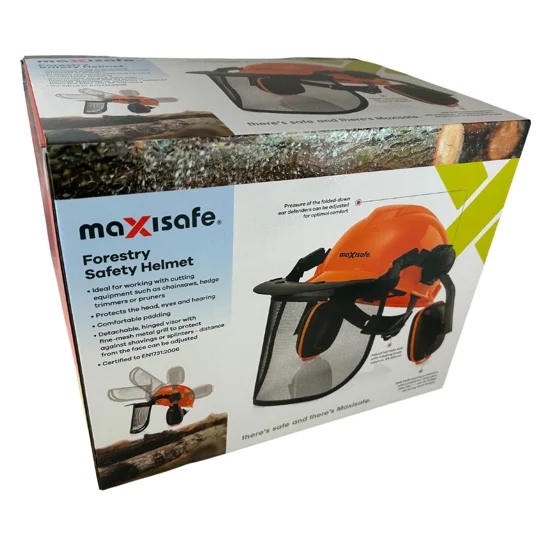 Forestry Chainsaw Kit Economy - Orange Hard Hat with Mesh Visor & Earmuff