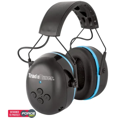 Trade Tunes Earmuff Blutooth Radio Class 5 28dB USB Rechargeable in Carry Case HFPR990.