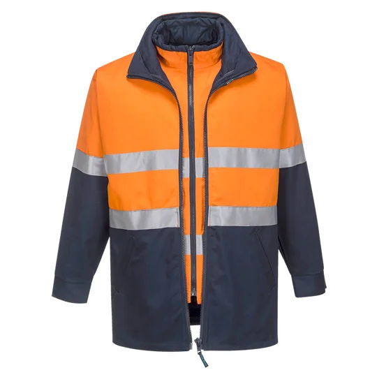 MJ777 - Hume Hi-Vis 4-in-1 Contrast Work Jacket