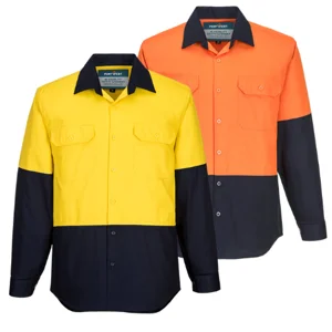 Work Shirt Canberra Hi-Vis Contrast Class D L/Sleeve - MS901