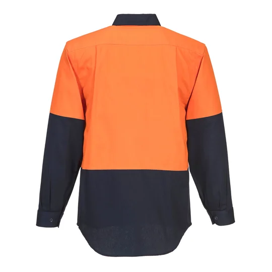 Work Shirt Canberra Hi-Vis Contrast Class D L/Sleeve - MS901