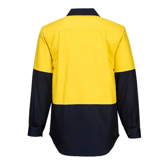 Work Shirt Canberra Hi-Vis Contrast Class D L/Sleeve - MS901