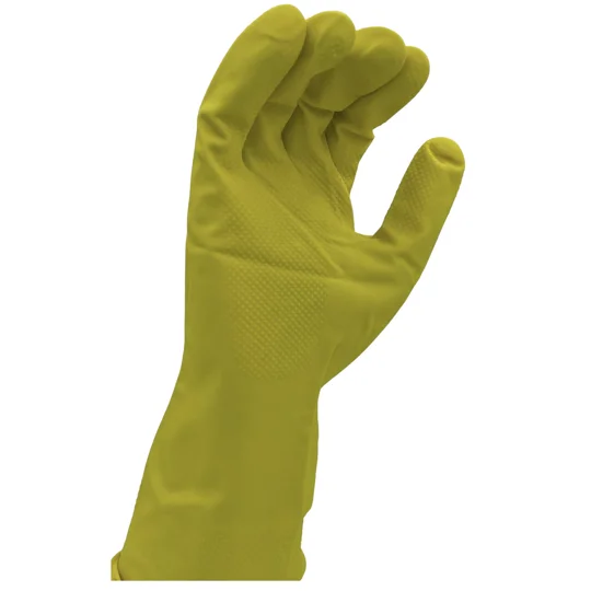 Yellow Latex Flock Lined Glove (144 Pair)