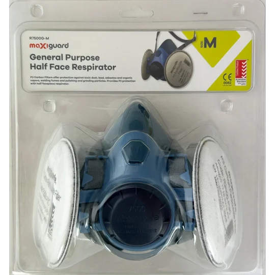 MaxiGuard Half Mask Silicone GP Kit for Asbestos Silica Welding (Blister Pack)