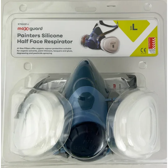 MaxiGuard Half Mask Silicone Painters Kit (Blister Pack)