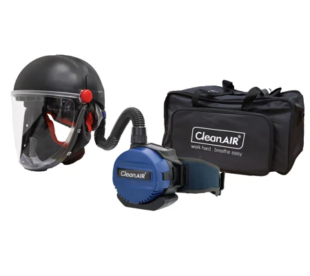 CleanAIR CA-40G Hard Hat w/ Toric Visor & Basic Powered Air Purifying Respirator PAPR Kit - R814100