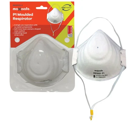 P1 Moulded Respirator, card of 3