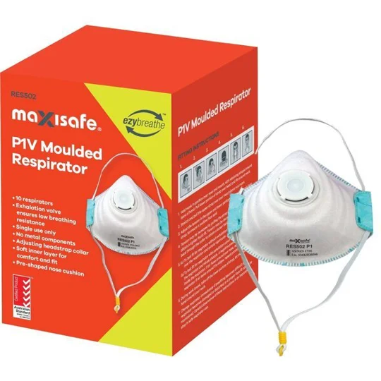 P1 Moulded Respirator with valve - box 10