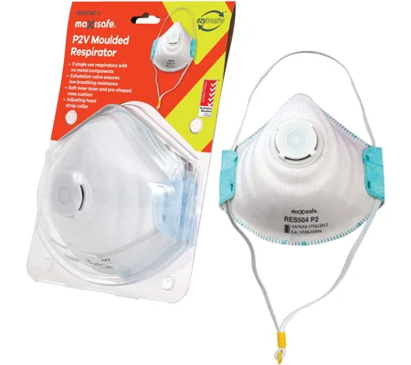 P2 Moulded Respirator with Valve, card of 3