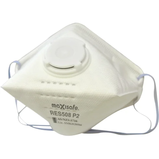 P2 Flat Fold Respirator with Valve - card of 3