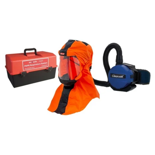 CleanAIR CA-2 Long Hood & Basic Powered Air Purifying Respirator PAPR Kit - RLH1132A