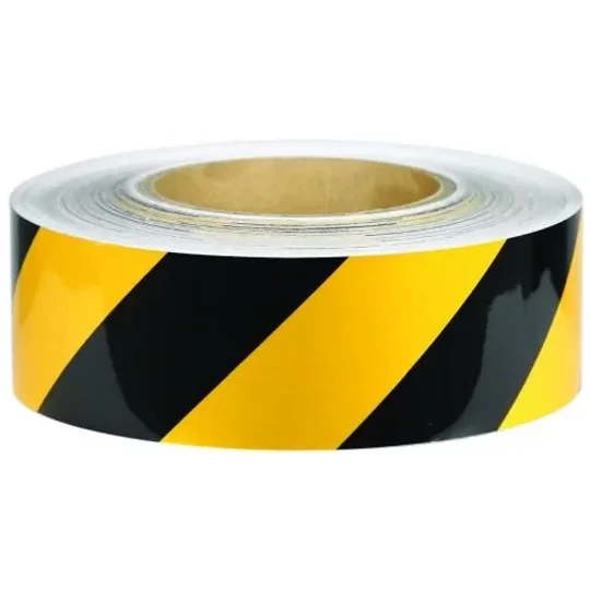 Reflective Tape Class 2 50mm x 5m - Yellow/Black