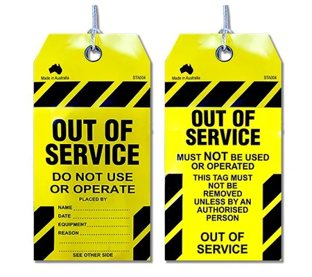 Safety Tag "Out of Service"