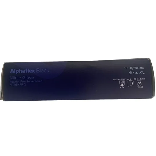 Disposable Nitrile Gloves Alpha Flex PF Black