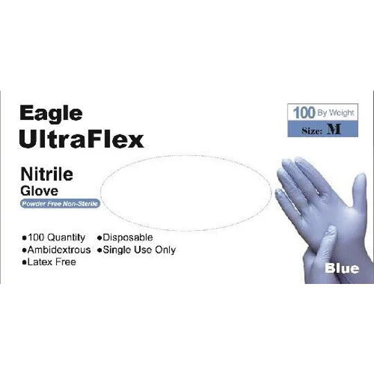 Disposable Nitrile Gloves Ultra Flex PF Blue