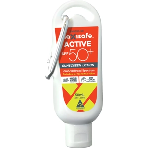 SPF 50+ Sunscreen Lotion, 50ml with Carabiner