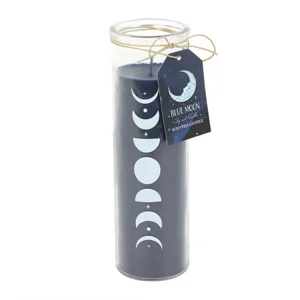 Blue Moon Phase Fig & Vanilla Scented Glass Tube Candle
