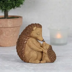 Animal Ornament - Happy Hoglet Mother and Baby Hedgehog