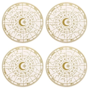 Coaster Set - Astrology Wheel Design