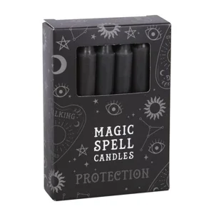 Black 'Protection' Spell Candles, set of 12