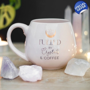 Crystals and Coffee Rounded Mug