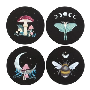 Coaster Set - Dark Forest Design