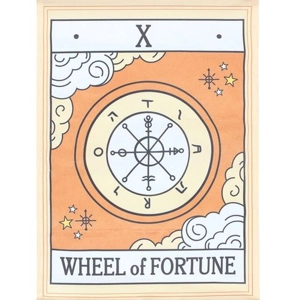 The Wheel of Fortune Vintage Tarot Wall Hanging