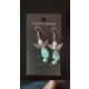 Angel earrings - teal with bell