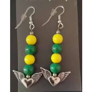Inspired Green Bay Packers winged heart