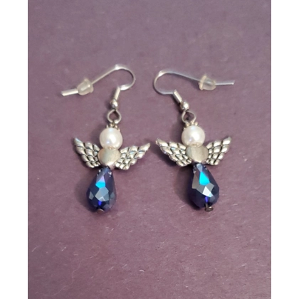 Color shift teardrop angel earrings