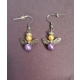 Round angel bead earrings