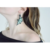 Two Tone Dragon Wing Earrings