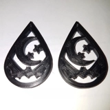 Nighttime Flight Teardrop Earrings