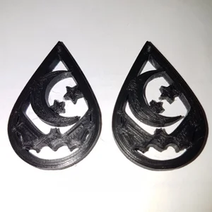 Nighttime Flight Teardrop Earrings
